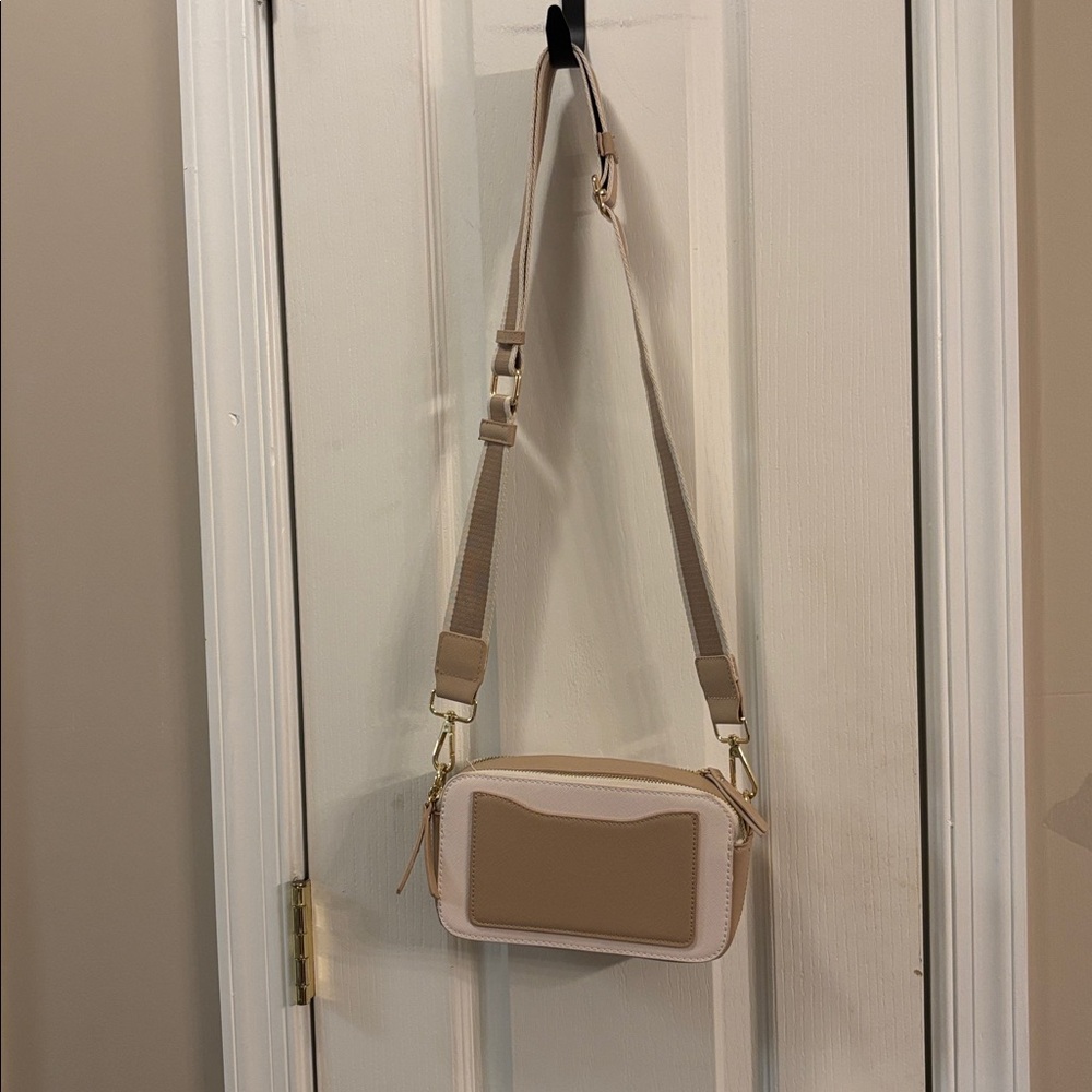 Beige and pink  Crossbody Bag